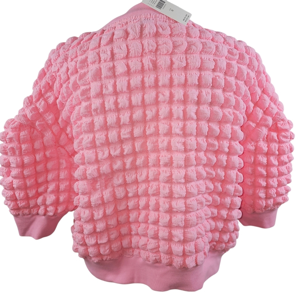 Maeve Anthropologie Puff Sleeve Pastel Pink Bubble Top In M NWT - Picture 7 of 10